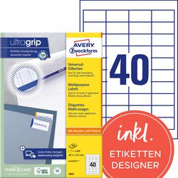 Avery huismerk 3657 universele etiket 48,5x25,4mm