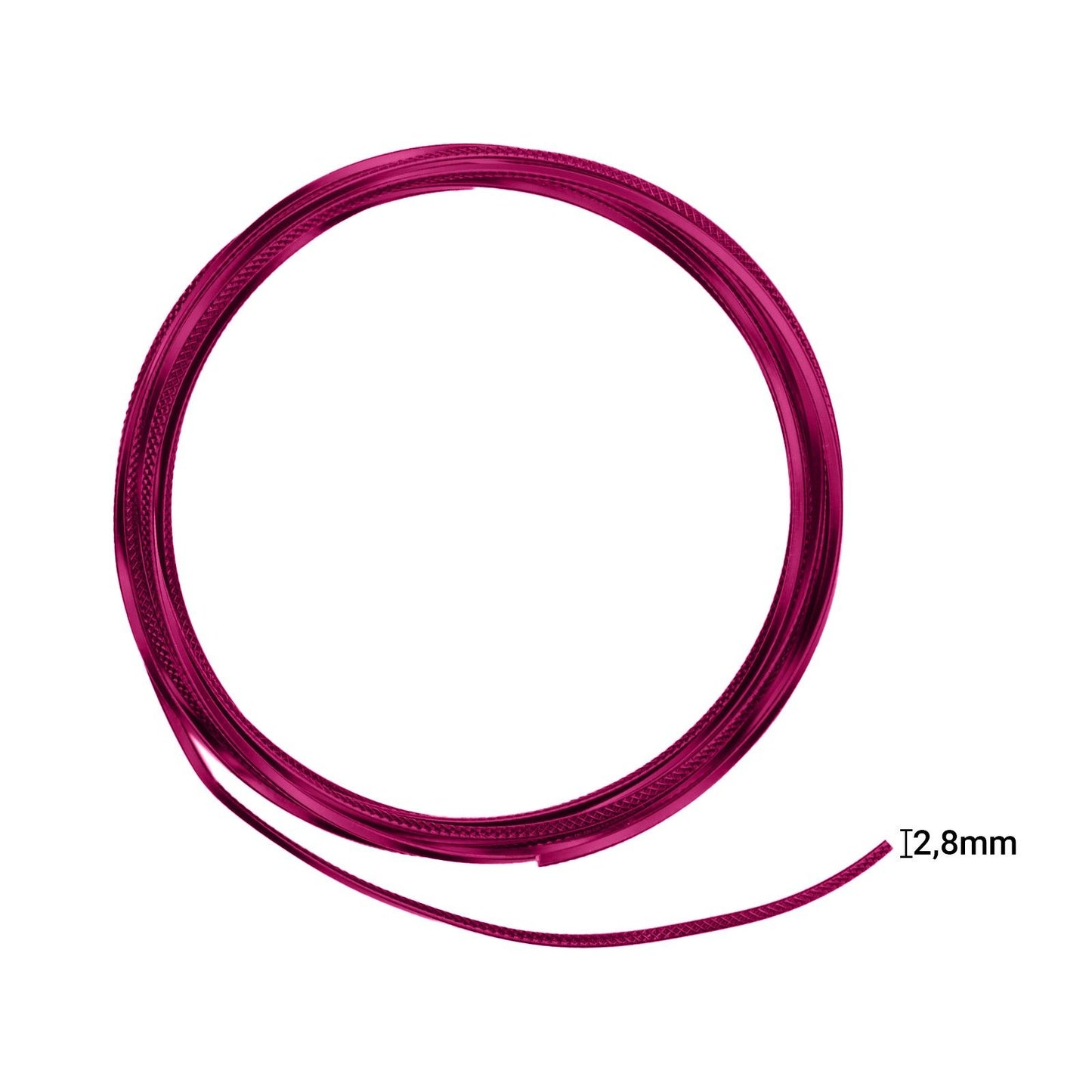 Vaessen creative • aluminiumdraad triangle embossed 2.8mmx5m strong pink