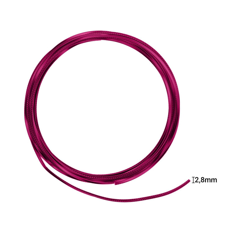 Vaessen creative • aluminiumdraad triangle embossed 2.8mmx5m strong pink