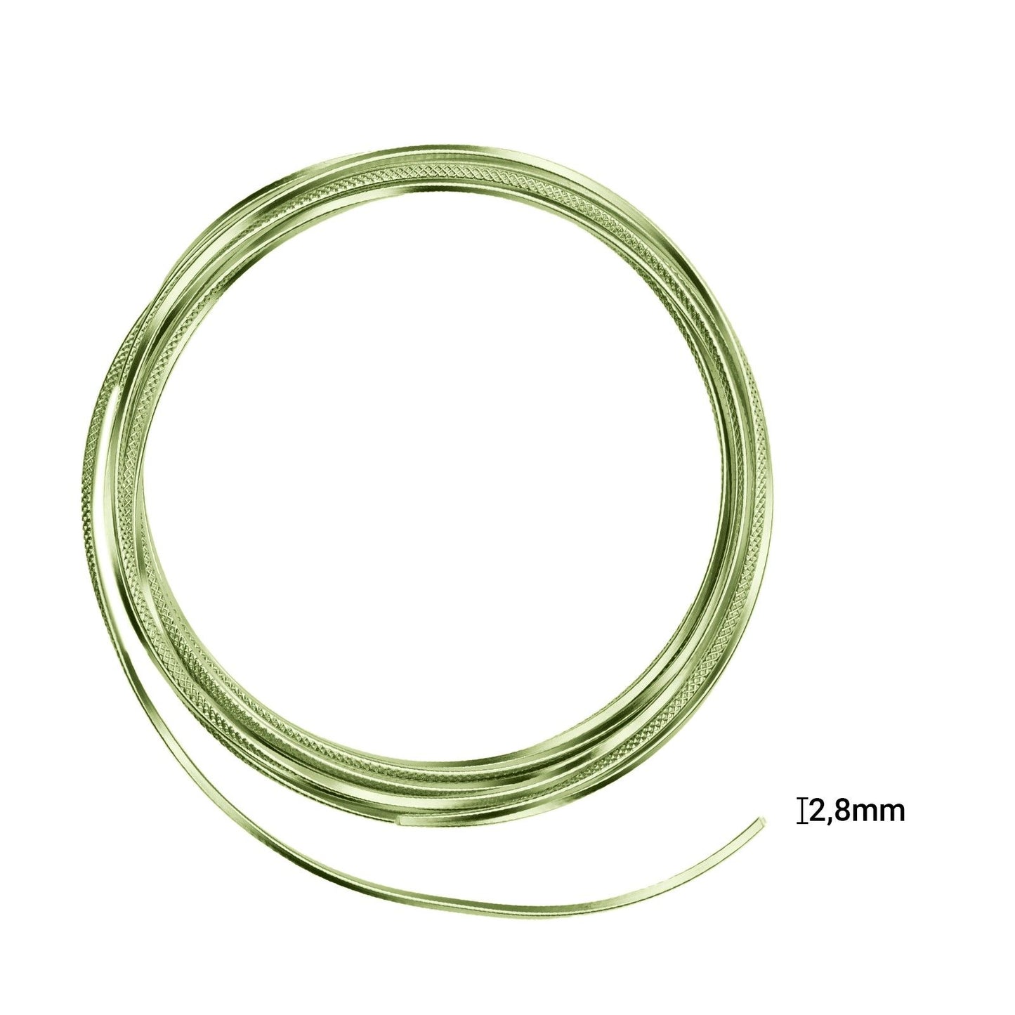 Vaessen creative • aluminiumdraad triangle embossed 2.8mmx5m apple green