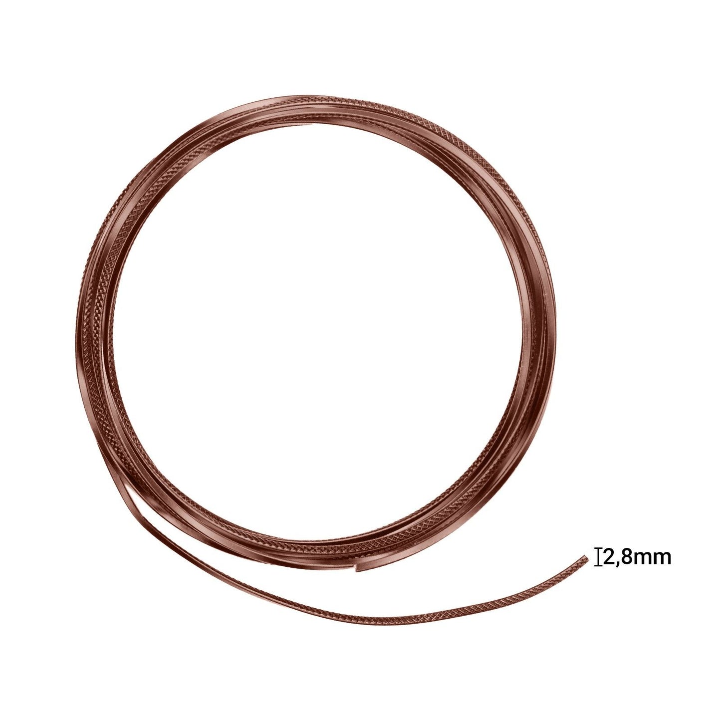 Vaessen creative • aluminiumdraad triangle embossed 2.8mmx5m chocolate