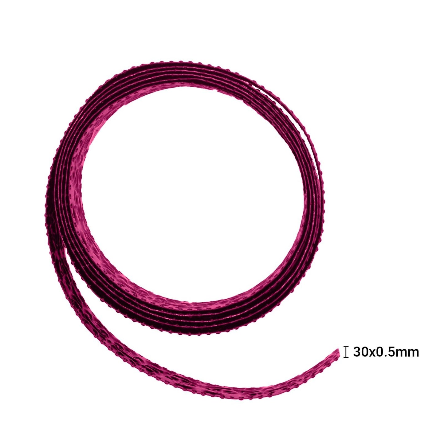 Vaessen creative • aluminiumdraad triangle embossed 2.8mmx5m strong pink