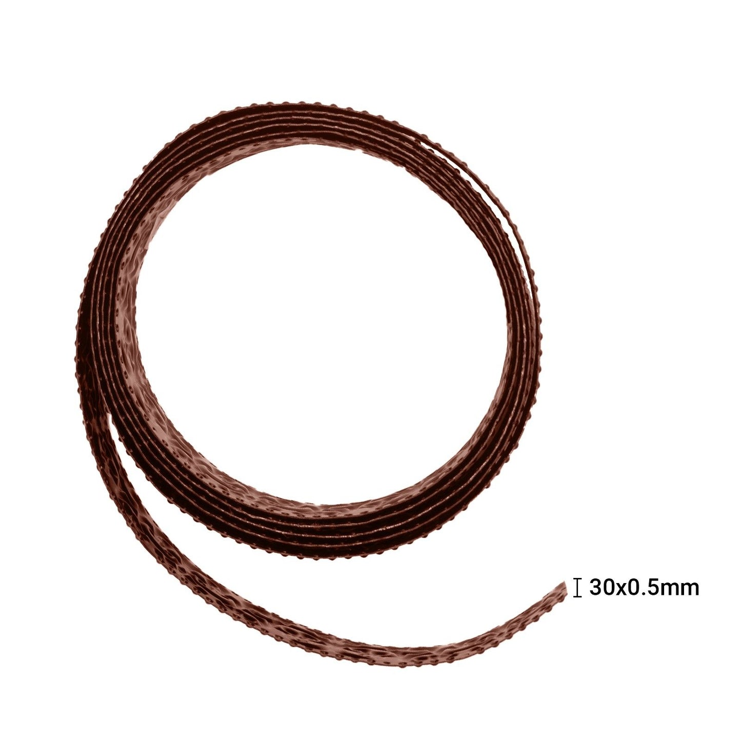 Vaessen creative • aluminiumdraad triangle embossed 2.8mmx5m chocolate