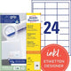 Avery universele etiketten 3658 64,6x33,8mm