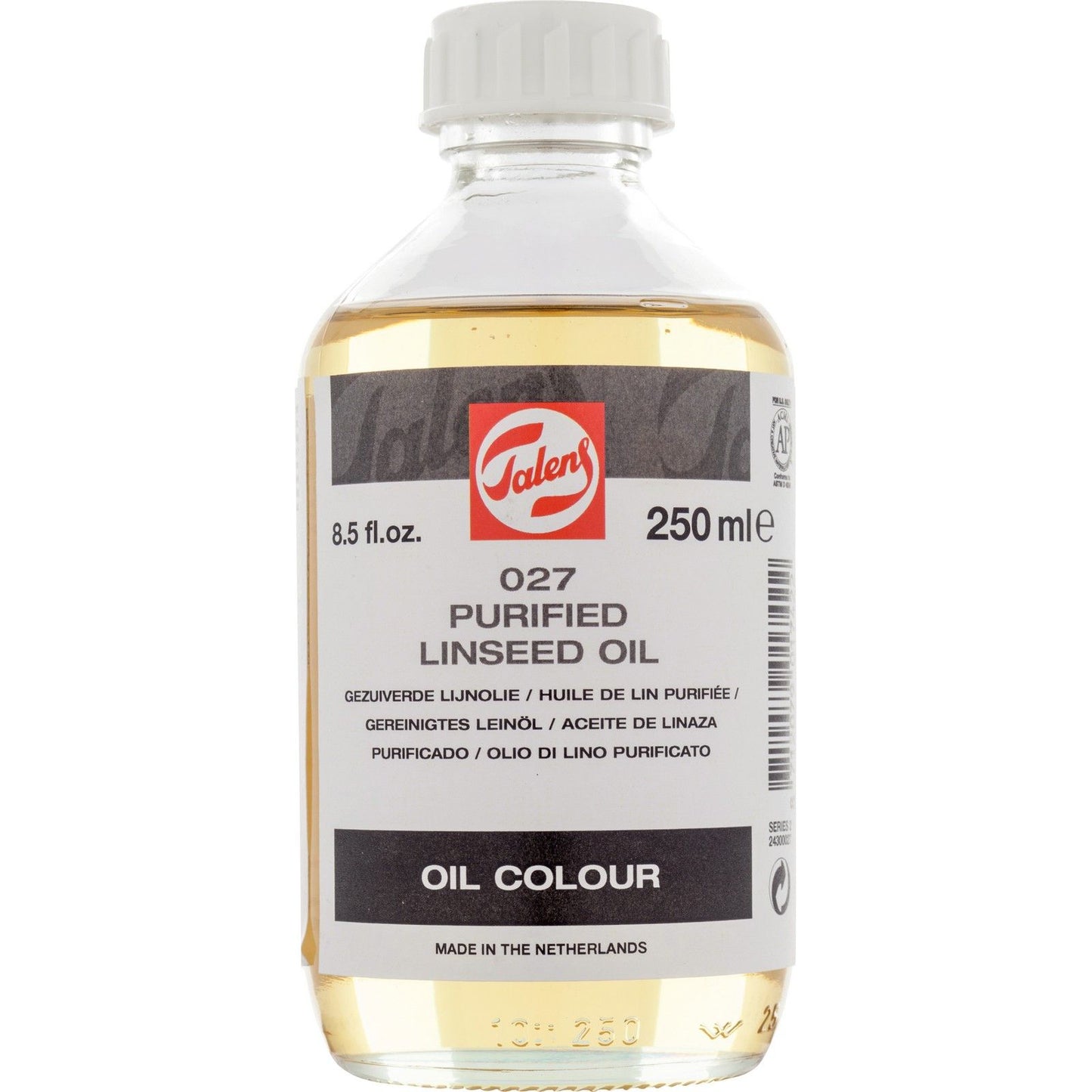 Talens • gezuiverde lijnolie 027 fles 250ml