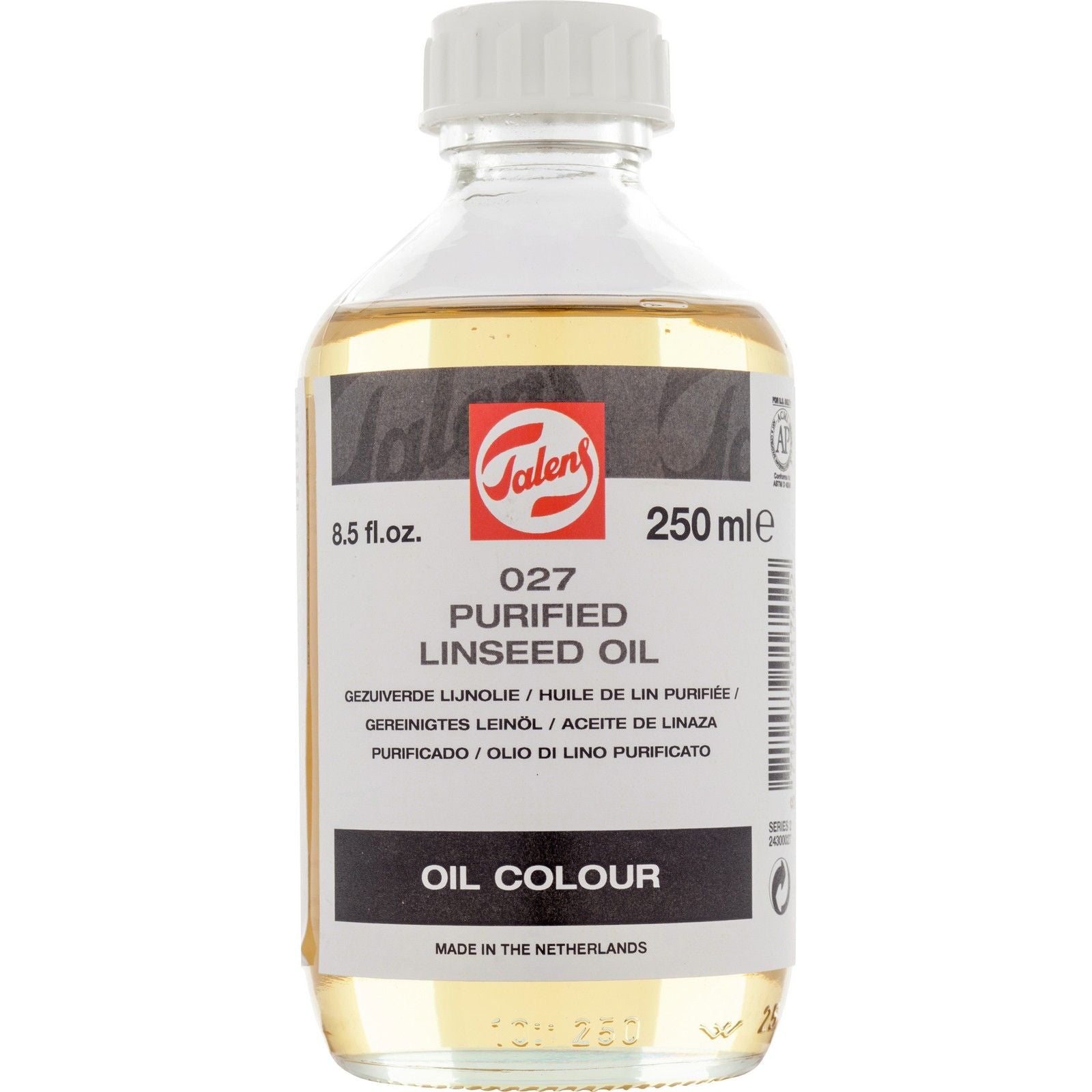 Talens • gezuiverde lijnolie 027 fles 250ml