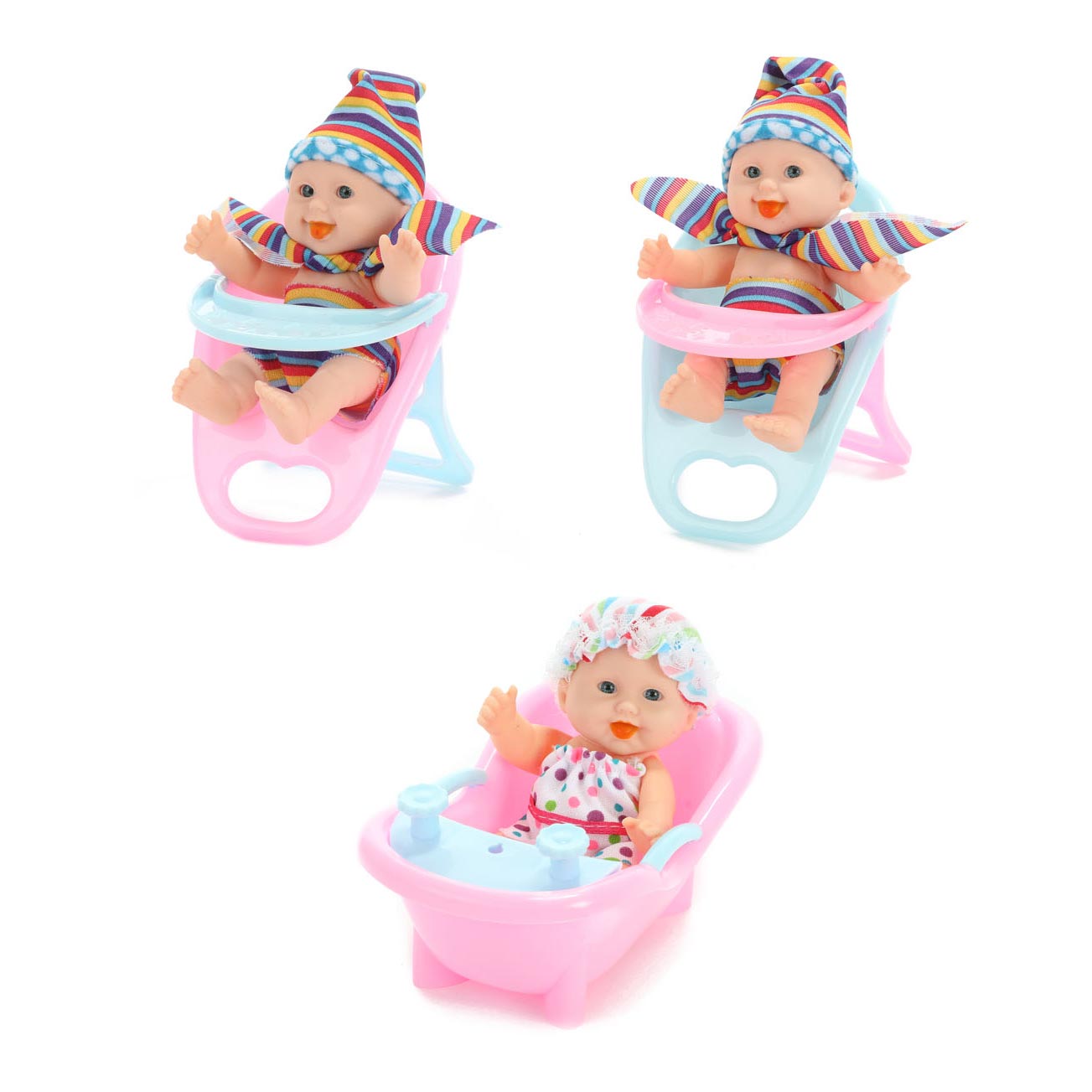 Baby Beau Mini Babypop Zittend, 12cm