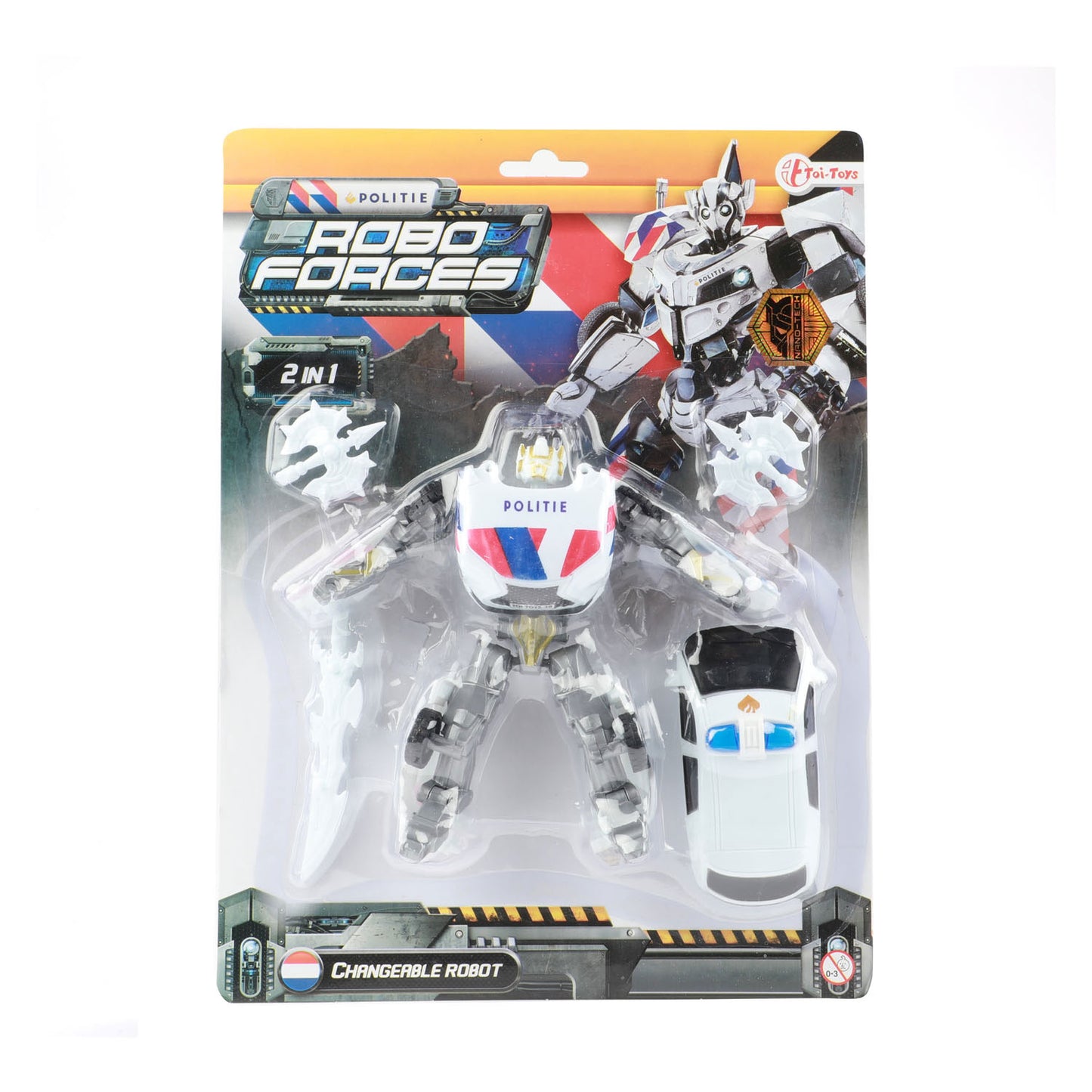 Toi-toys toi toys veranderrobot politieauto