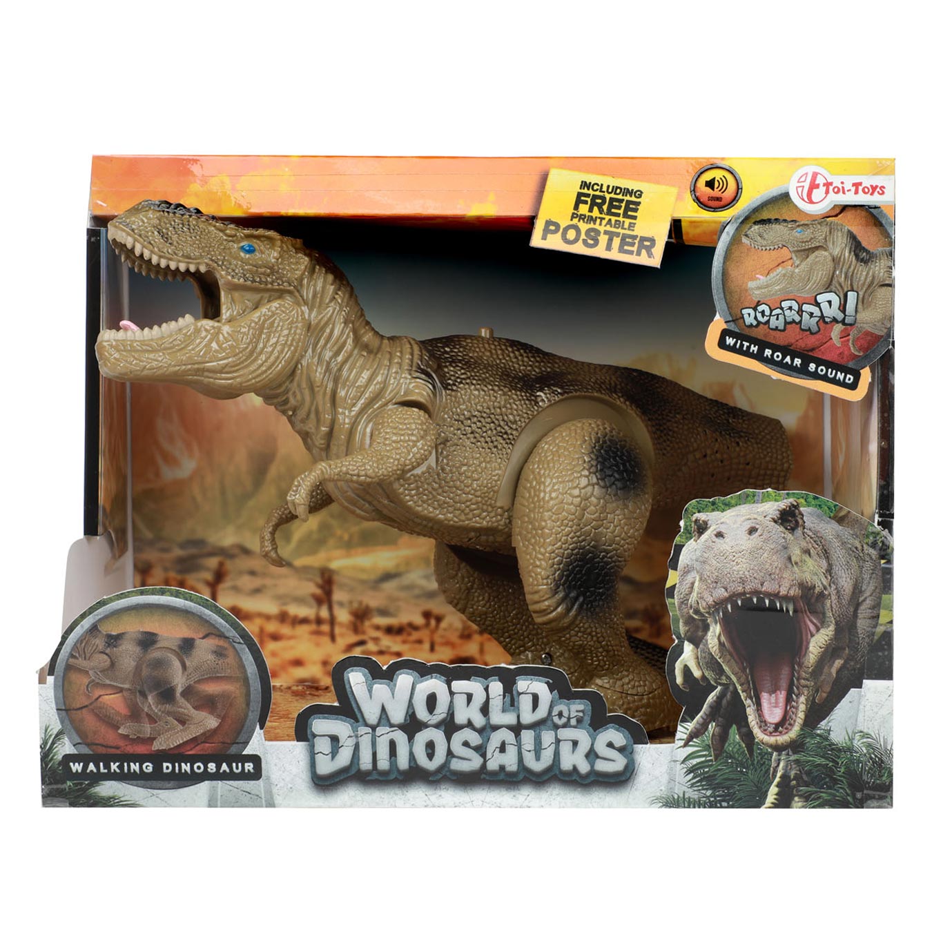 Toi-toys world of dinosaurs dino t-rex lopend met geluid