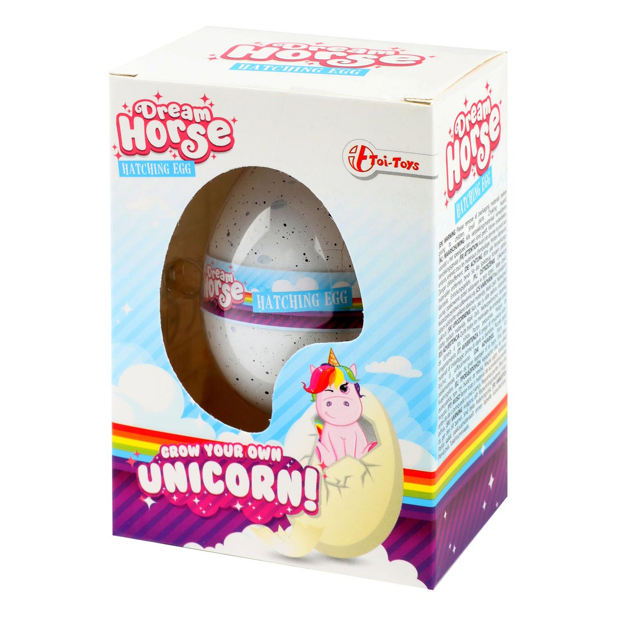 Toi-toys groei-ei eenhoorn dream horse junior 5,2 cm roze