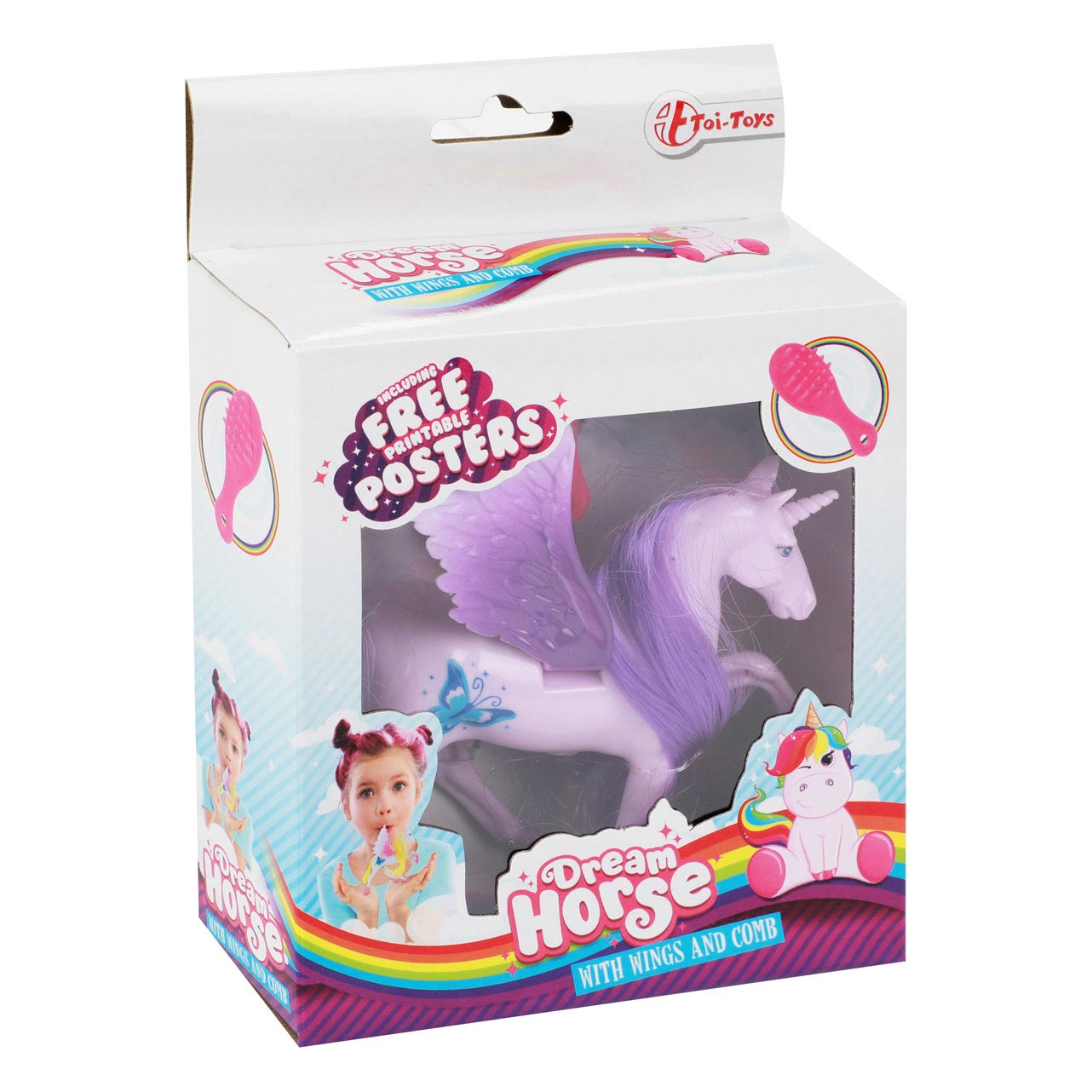 Toi-toys toi toys dream horse eenhoorn pegasus met borstel