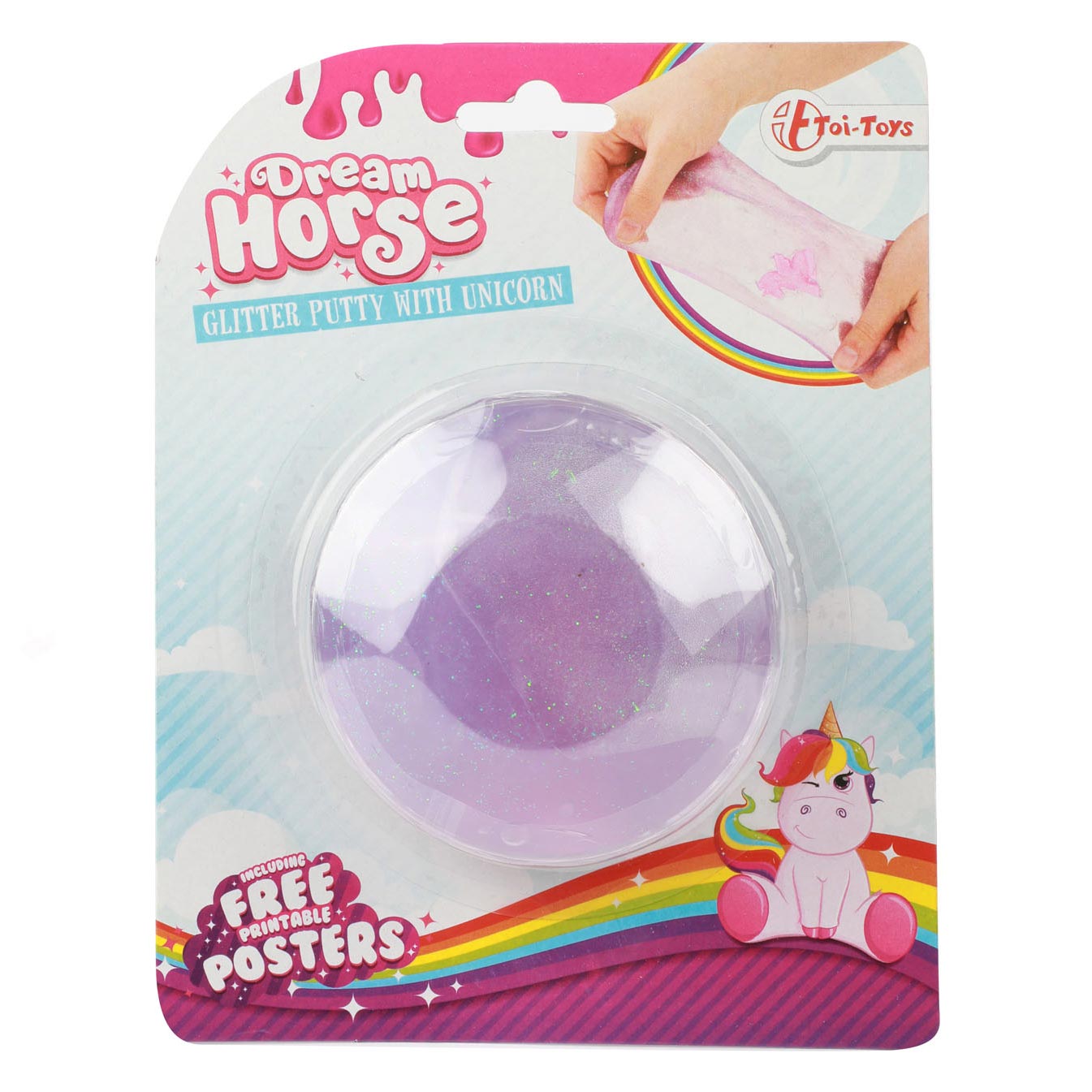 Dream horse glitterputty met eenhoorn