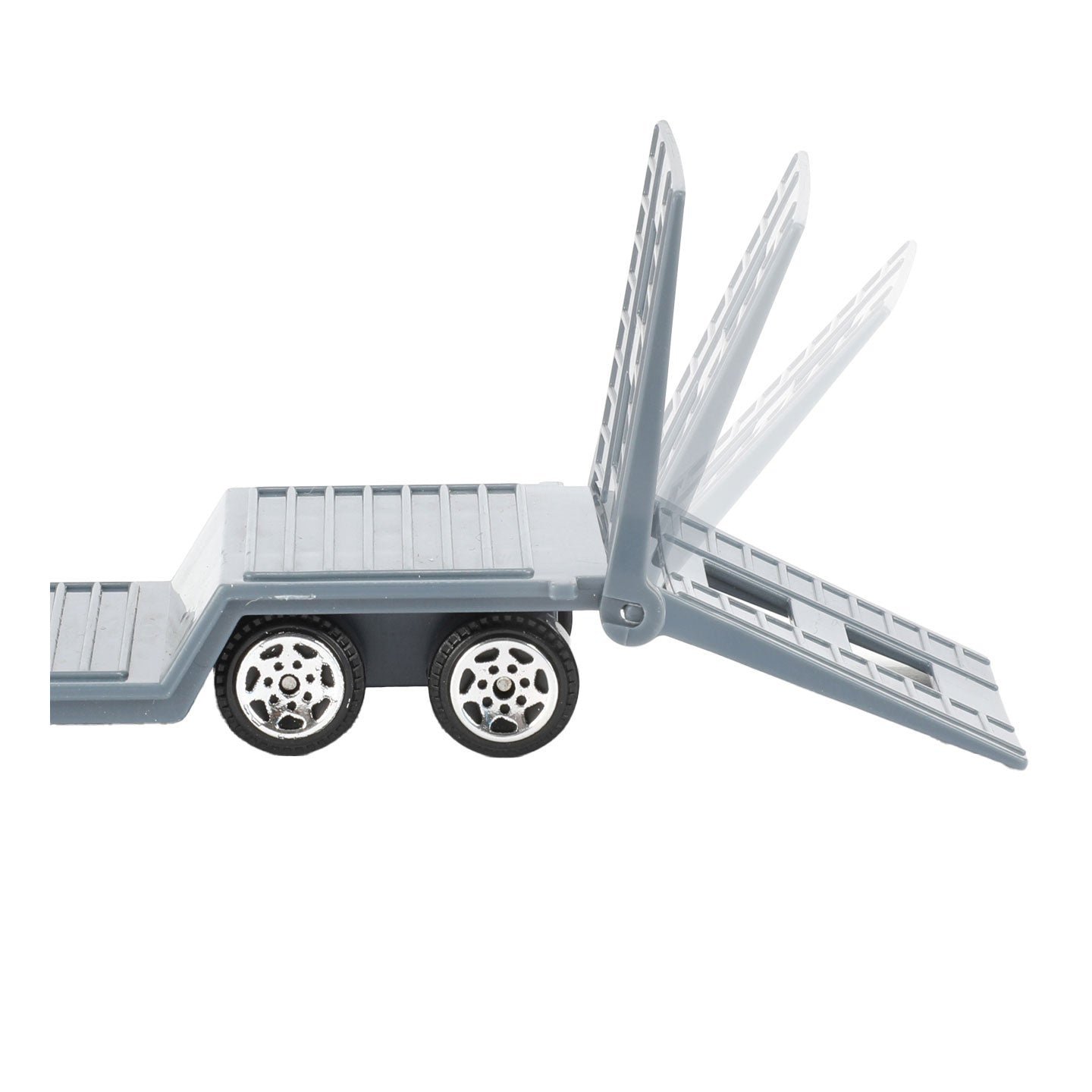 Toi-toys metal vrachtwagen met oplegger en helikopter
