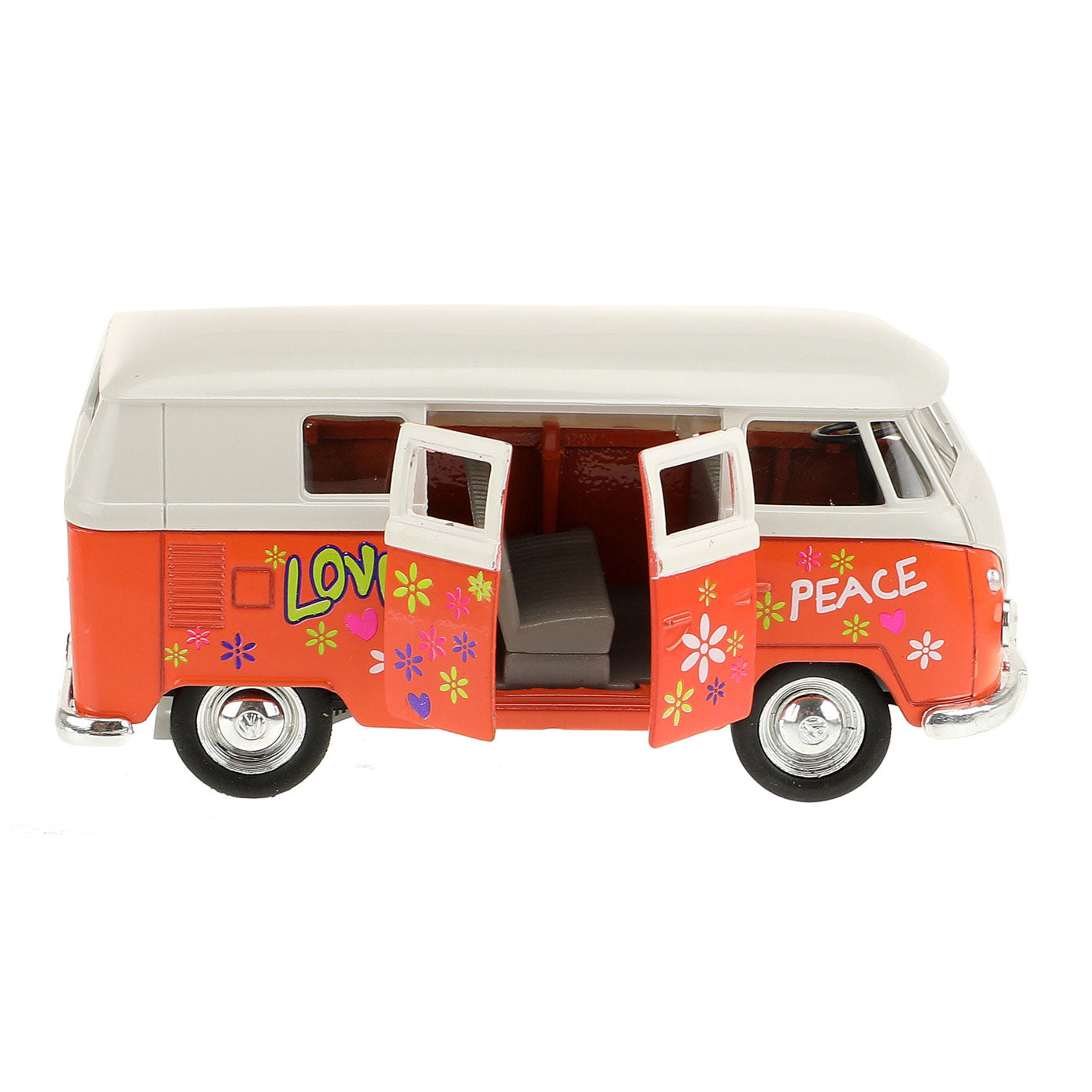 Welly Volkswagen 1962 Bus met Print Modelauto