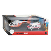 Toi-Toys Metal Traumahelikopter en Ambulance Oranje - afbeelding 2