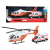 Toi-Toys Metal Traumahelikopter en Ambulance Oranje