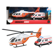 Toi-Toys Metal Traumahelikopter en Ambulance Oranje - afbeelding 3