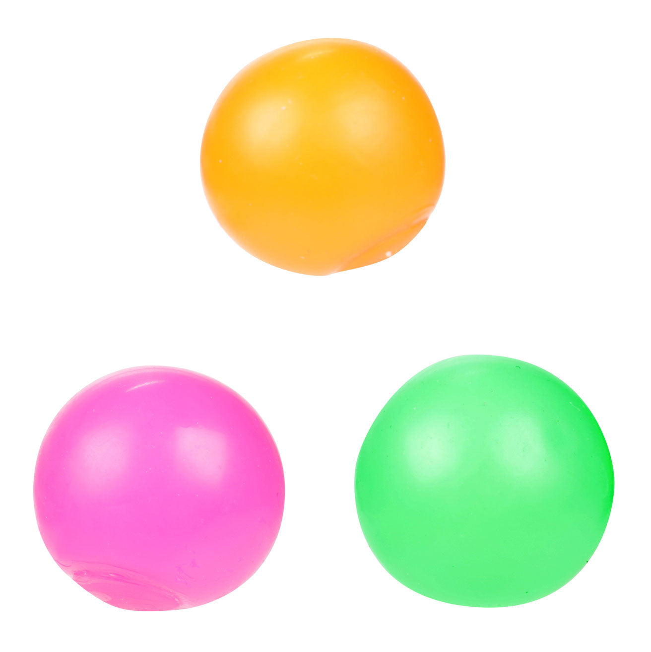 Toi-toys raamkruiper knijpballen neon, 3st.