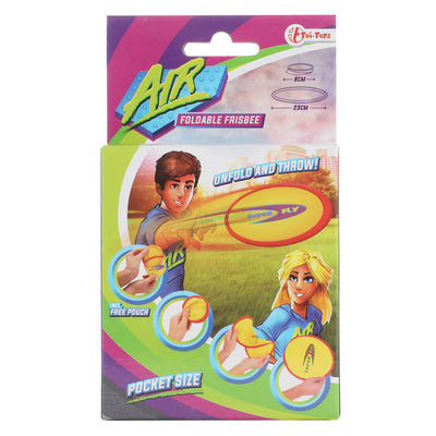 Toi-toys air opvouwbare pocket frisbee met hoesje