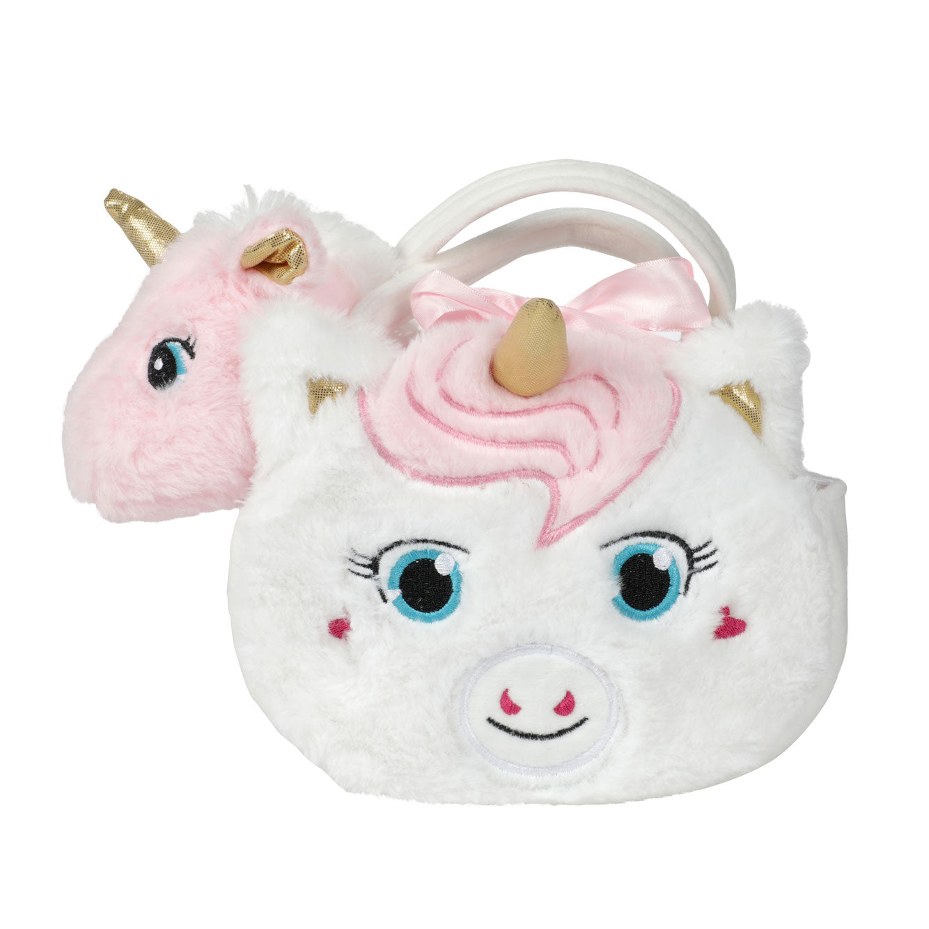 Toi-toys toi toys dream horse pluche eenhoorn in eenhoorntas 10x27x25cm