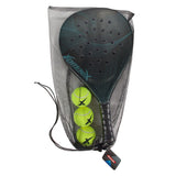 Adrenix padelset racket met 3 ballen - blauw - afbeelding 1