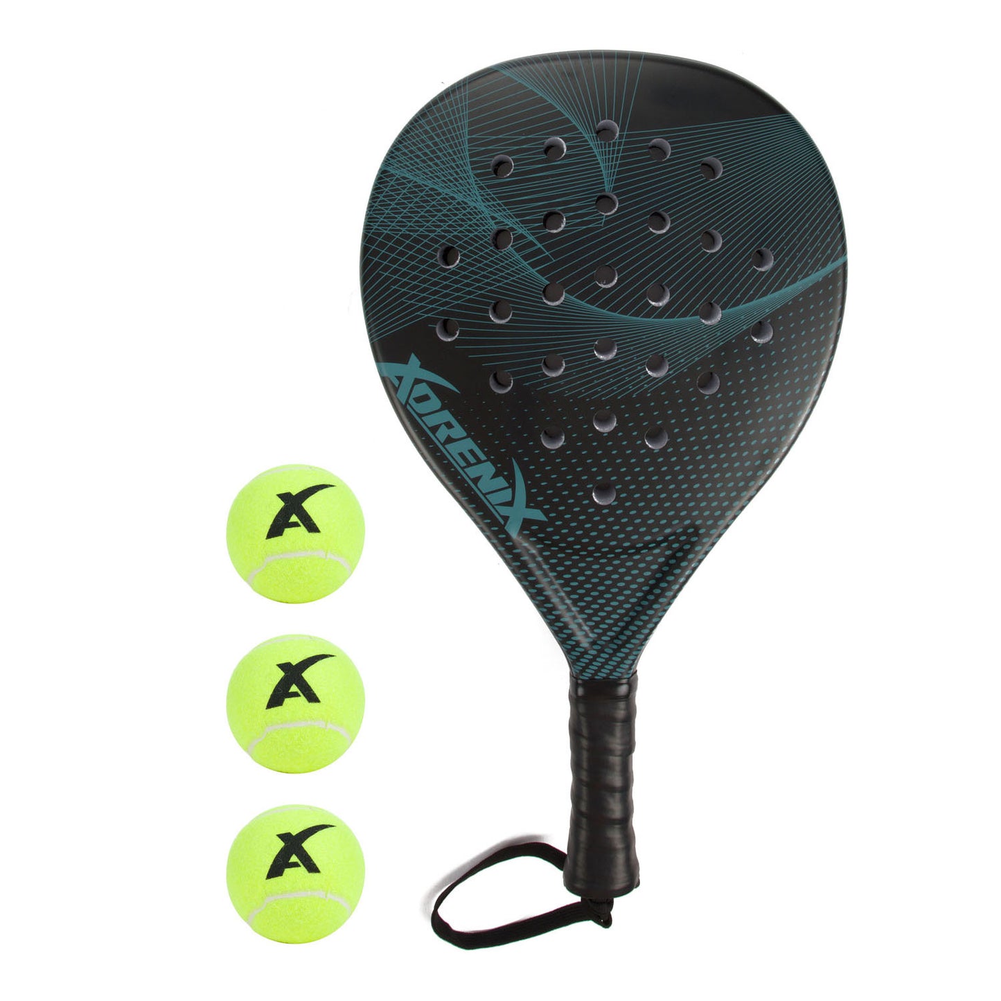 Adrenix Adrenix Padelset Racket met 3 Ballen, 4dlg.