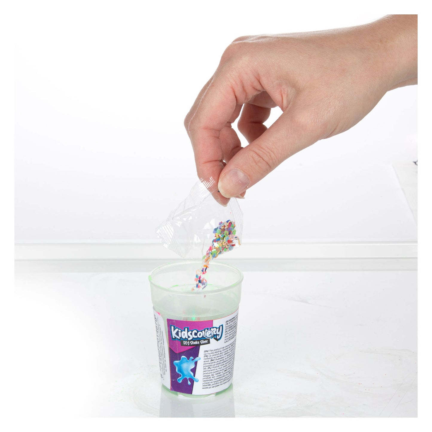 Toi-toys kidscovery maak slijm confetti shake 6 assorti