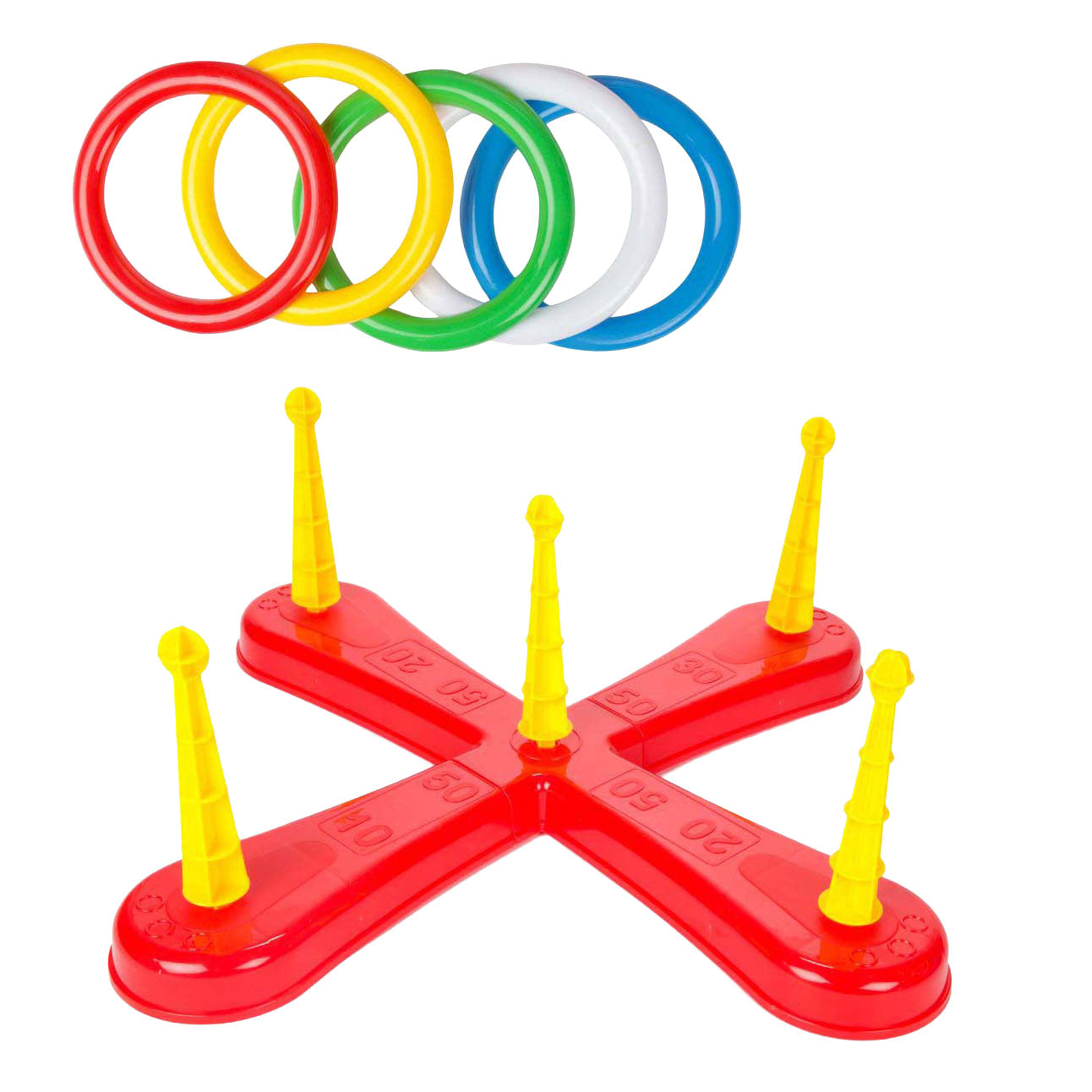 Toi-toys play out ringwerpspel met 5 ringen