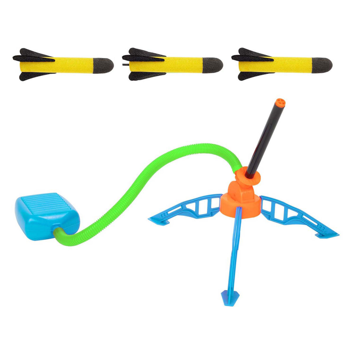 Toi-toys play out luchtdruk raket lanceerbasis met 3 raketten
