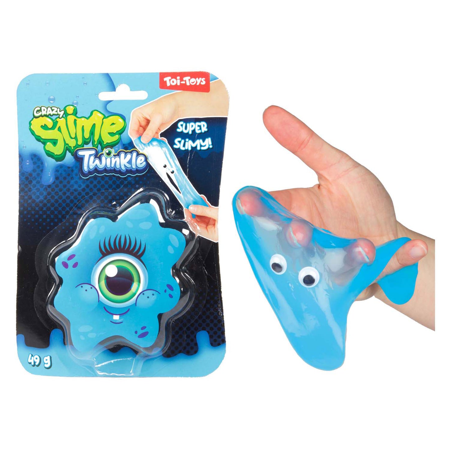 Toi-toys toi toys crazy slime slijm monster unikleur met oogjes