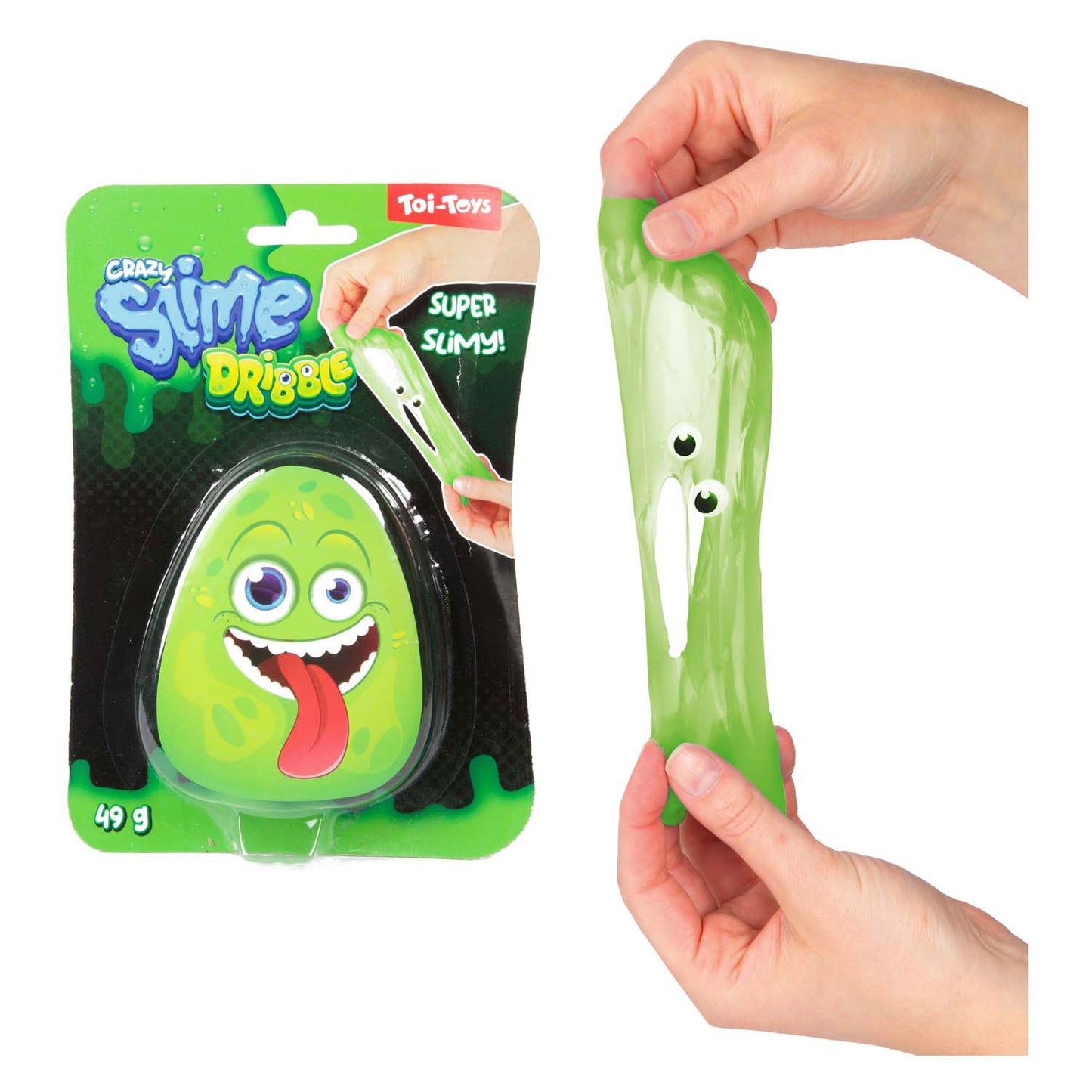 Toi-toys toi toys crazy slime slijm monster unikleur met oogjes