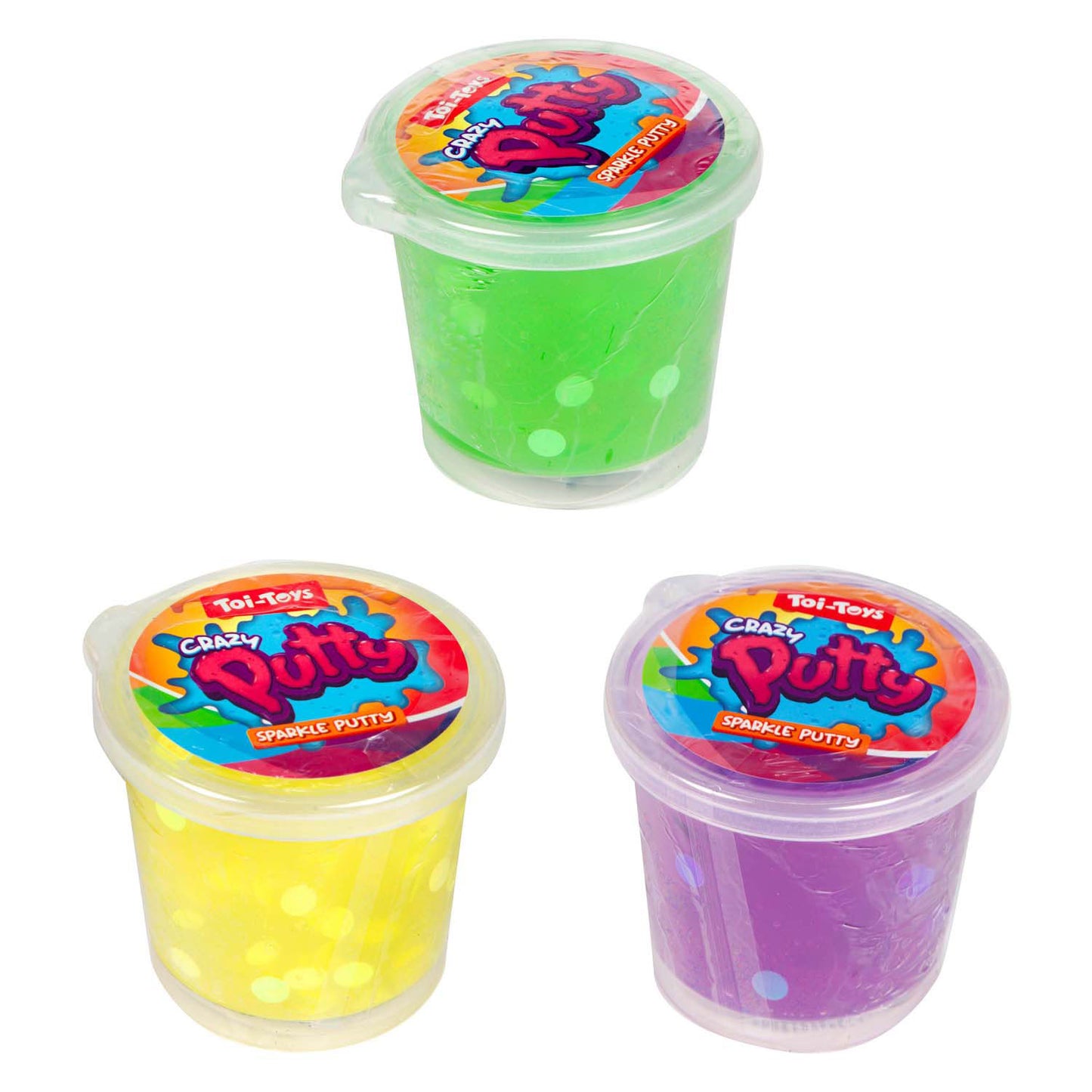 Toi-toys putty met gliters 6ass