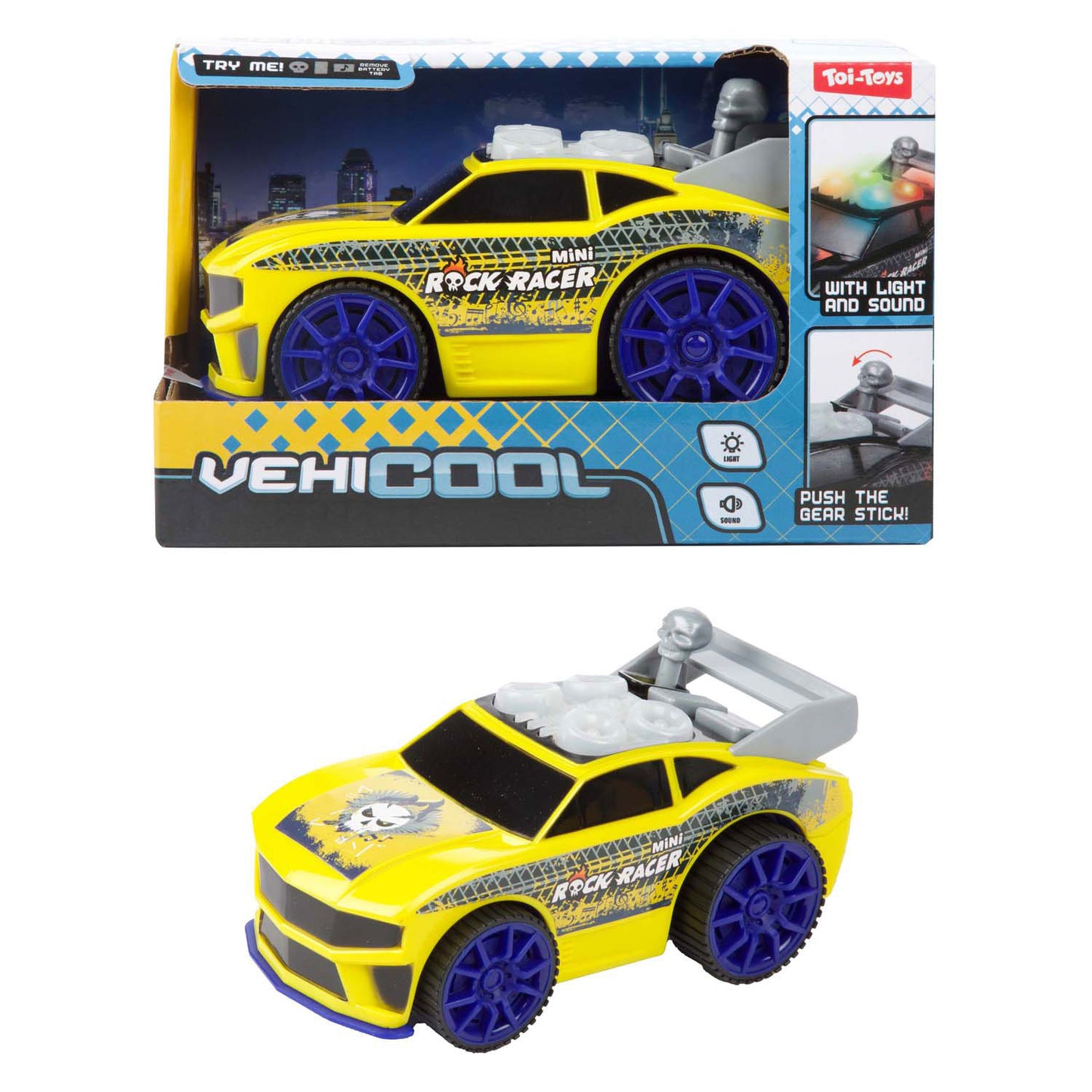 Toi-toys vehicool rally raceauto 'rock racer' met licht en geluid