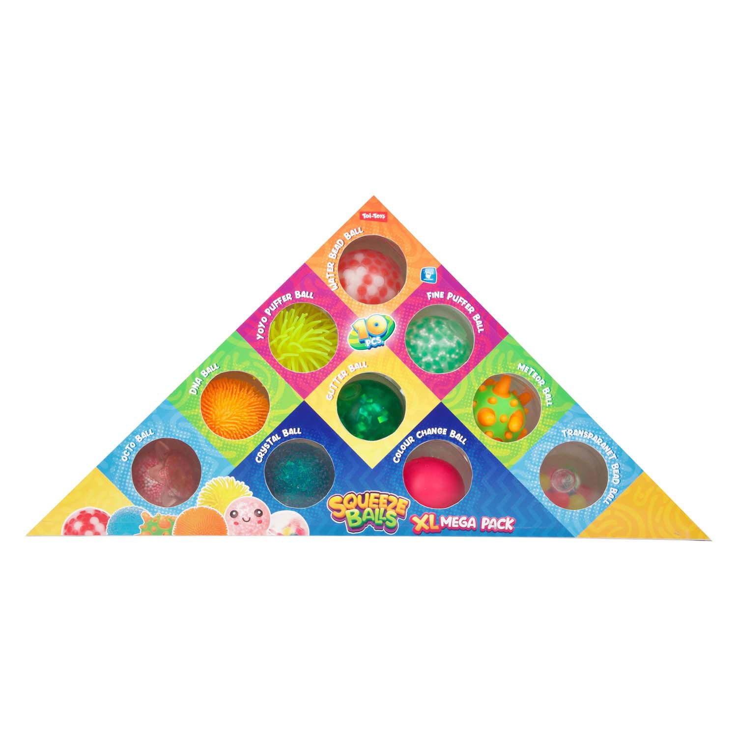 Toi-toys knijpballen 5cm doos a 10 stuks
