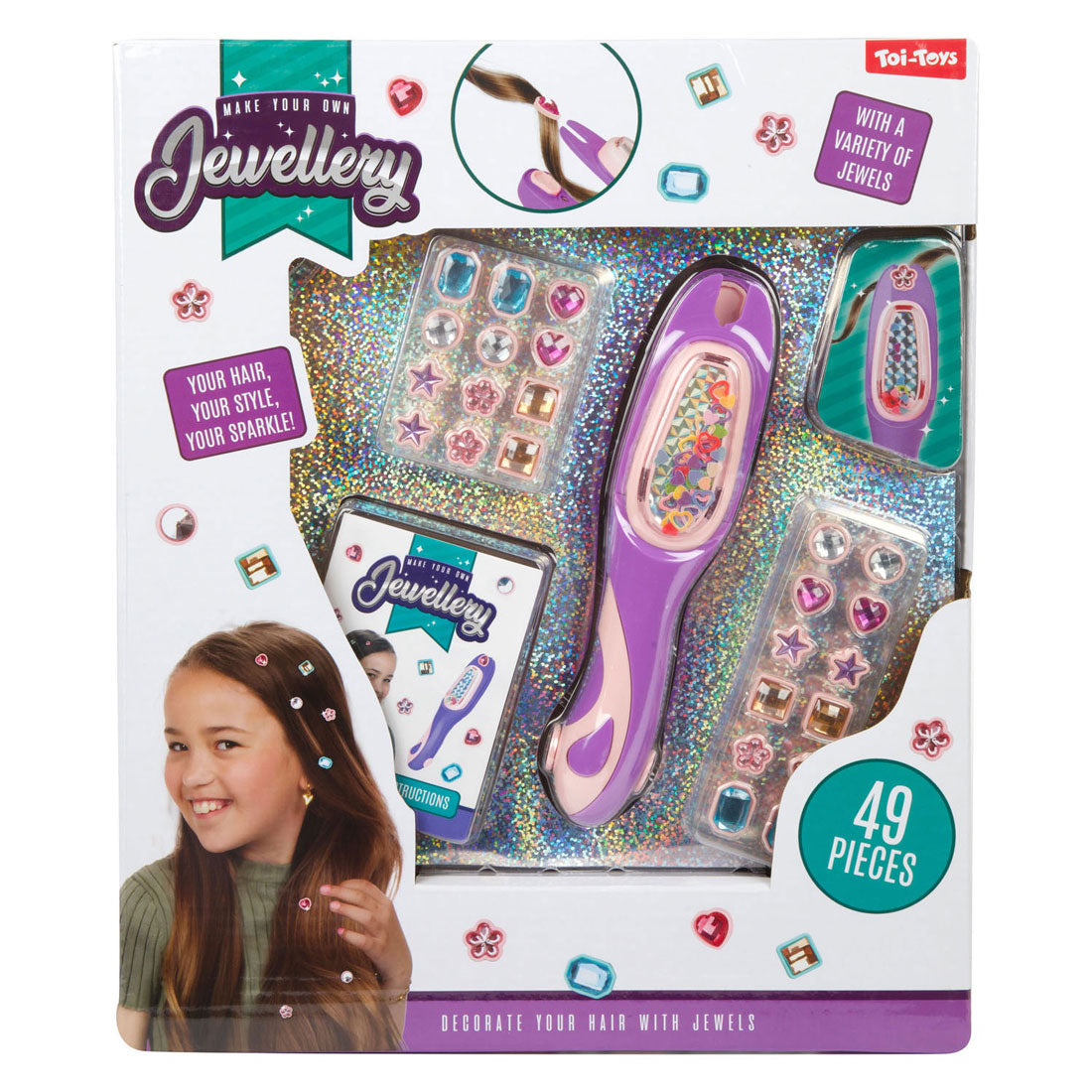 Toi-toys set haar versieren met juwelen - 49dlg.