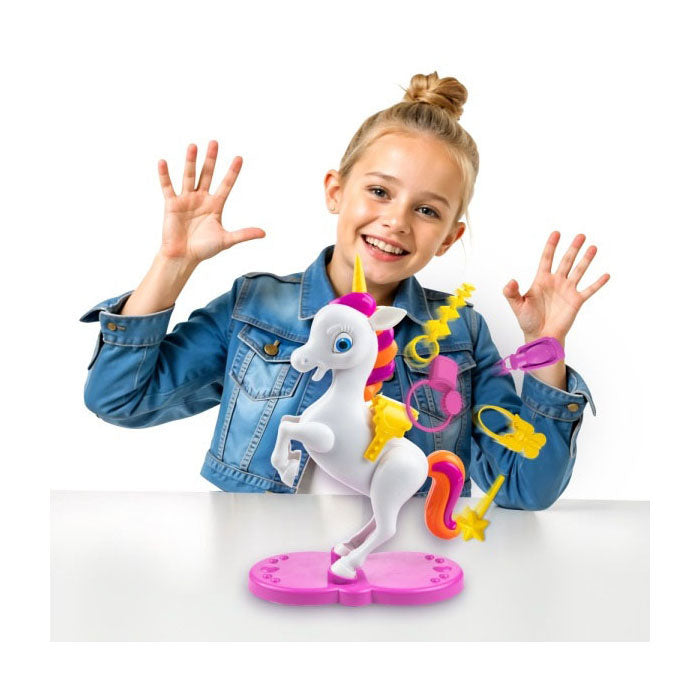 Toi-toys spel bokkende eenhoorn-met zadel+12st bagage