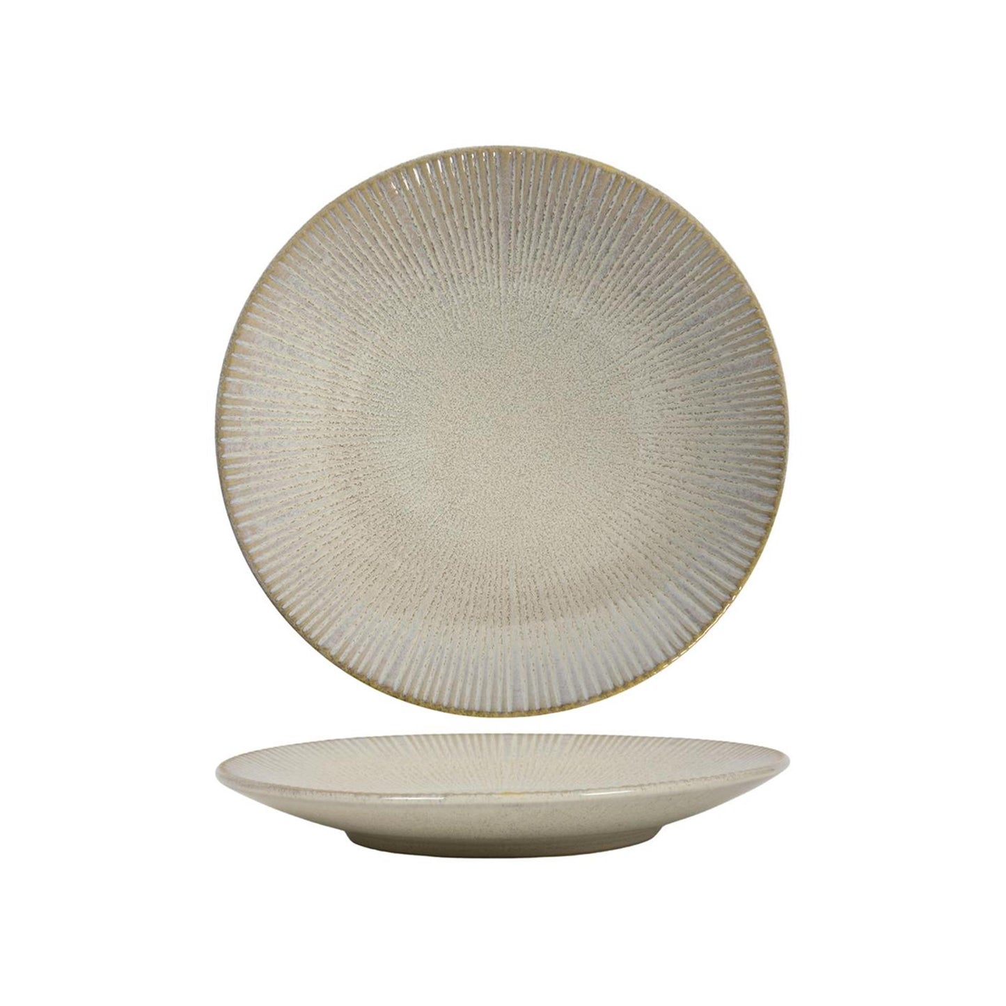 Ontbijtbord lines ocean beige ø21cm doos a 6