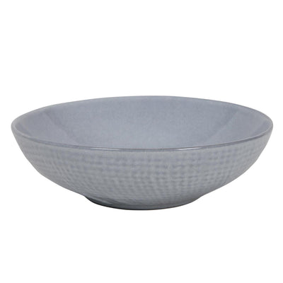 Diep bord woven textile grijs ã˜18x5,5cm doos a 6