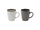 Svenska living koffiemok venice 340ml grijs of wit ø8,7xh10,5cm met metallic rand 6 stuks in doos