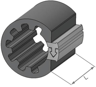 Herth+buss spezialbefestigung clipfixcycle clipfix spacer h+b inner-d=16.9mm,l=30mm