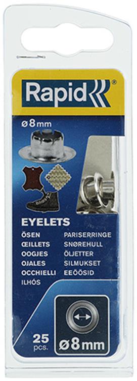 Rapid 1009445 - oogjes e2 - 8mm, 25 pcs | 5 stuks