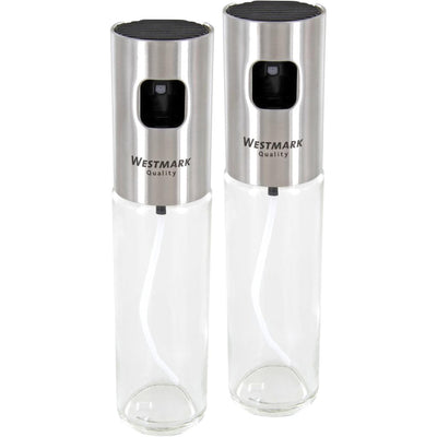 Westmark olie en azijnspray set - glas en rvs dia4,2x17,5cm inhoud 100ml