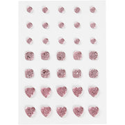 Https: www.cchobby.nl strasstenen-rond-vierkant-hart-afm-6-8-10-mm-roze-35-stuk-1-doos - afbeelding 1