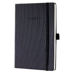 Notitieboek sigel chamois papier 80g m2 14,8x21cm blanco geribbeld 194blz 97vel