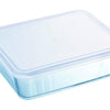 Pyrex schaal met deksel 25x20cm glas