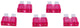 Dresselhaus zekering platte stekker flat fuse 4a pink