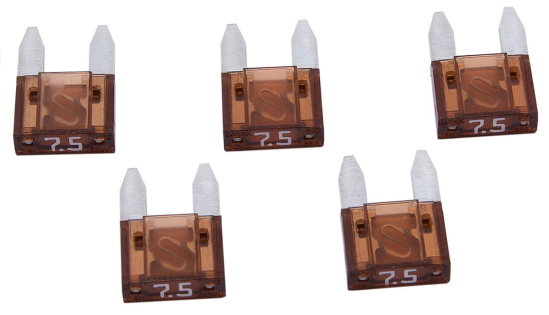 Dresselhaus flachsteckersicherung mini flat fuse mini 7.5a brown 5 pcs.