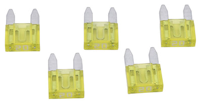 Dresselhaus flachsteckersicherung mini flat fuse mini 20a yellow 5 pcs.