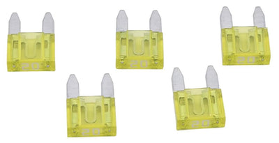 Dresselhaus flachsteckersicherung mini flat fuse mini 20a yellow 5 pcs.