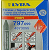Lyra 1004744 - markeerkrijt 12st ø12x120mm zwart | 4 stuks